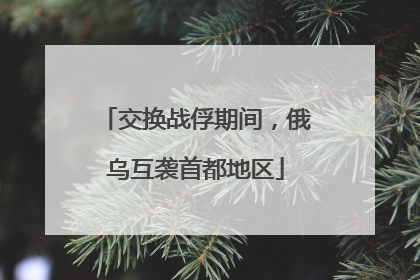 交换战俘期间，俄乌互袭首都地区