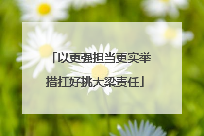 以更强担当更实举措扛好挑大梁责任