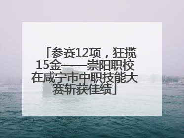 参赛12项，狂揽15金——崇阳职校在咸宁市中职技能大赛斩获佳绩