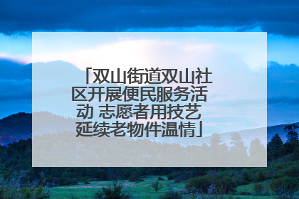 双山街道双山社区开展便民服务活动 志愿者用技艺延续老物件温情