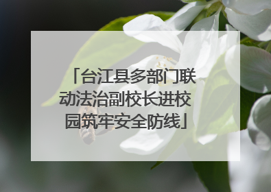 台江县多部门联动法治副校长进校园筑牢安全防线