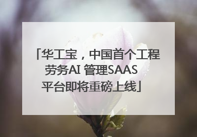 华工宝，中国首个工程劳务AI 管理SAAS平台即将重磅上线