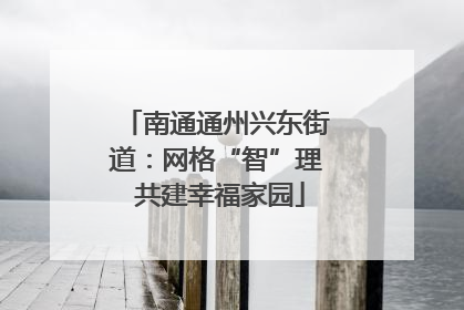 南通通州兴东街道：网格“智”理 共建幸福家园