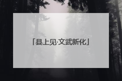 县上见·文武新化