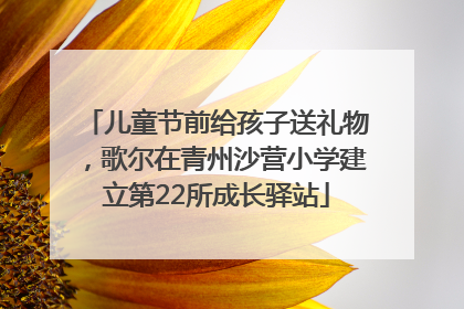 儿童节前给孩子送礼物，歌尔在青州沙营小学建立第22所成长驿站