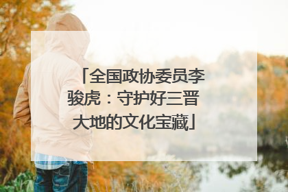 全国政协委员李骏虎：守护好三晋大地的文化宝藏