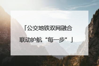 公交地铁双网融合 联动护航“每一步”