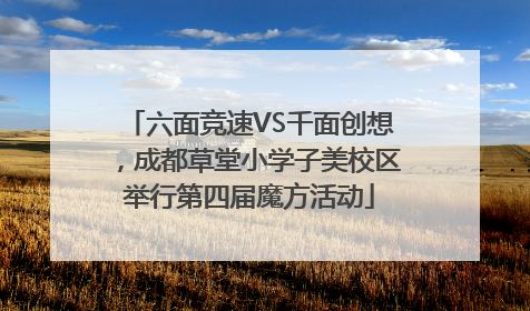 六面竞速VS千面创想，成都草堂小学子美校区举行第四届魔方活动