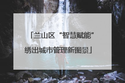 兰山区“智慧赋能”绣出城市管理新图景