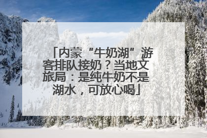 内蒙“牛奶湖”游客排队接奶？当地文旅局：是纯牛奶不是湖水，可放心喝