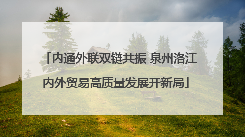内通外联双链共振 泉州洛江内外贸易高质量发展开新局