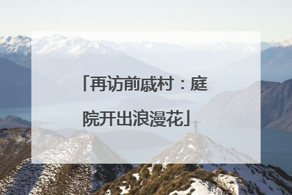 再访前戚村：庭院开出浪漫花