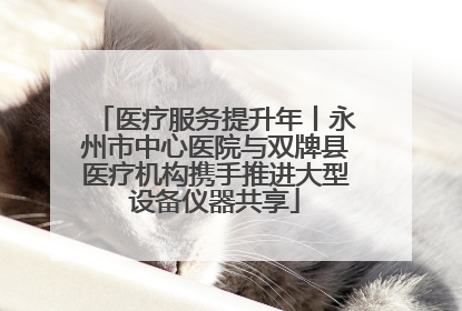 医疗服务提升年丨永州市中心医院与双牌县医疗机构携手推进大型设备仪器共享