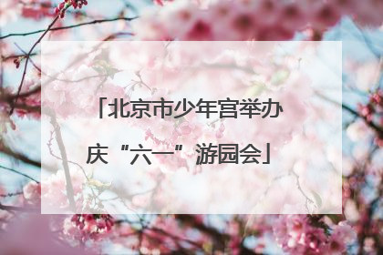 北京市少年宫举办庆“六一”游园会