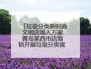 垃圾分类新时尚 文明店埠入万家 青岛莱西市店埠镇开展垃圾分类宣传活动