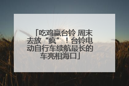吃鸡赢台铃 周末去放“疯”！台铃电动自行车续航最长的车亮相海口