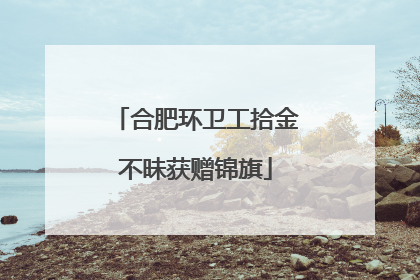 合肥环卫工拾金不昧获赠锦旗