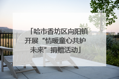 哈市香坊区向阳镇开展“情暖童心共护未来”捐赠活动