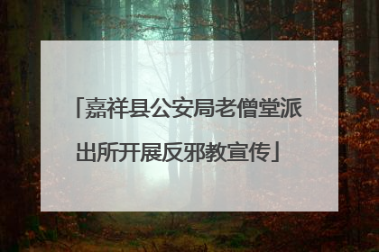 嘉祥县公安局老僧堂派出所开展反邪教宣传
