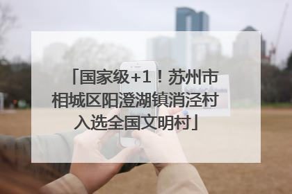国家级+1！苏州市相城区阳澄湖镇消泾村入选全国文明村