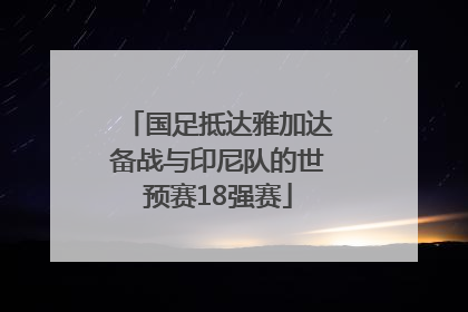 国足抵达雅加达备战与印尼队的世预赛18强赛