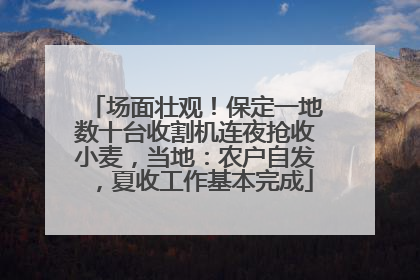 场面壮观！保定一地数十台收割机连夜抢收小麦，当地：农户自发，夏收工作基本完成