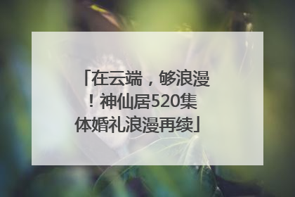 在云端，够浪漫！神仙居520集体婚礼浪漫再续