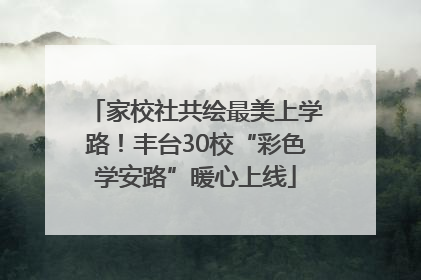 家校社共绘最美上学路！丰台30校“彩色学安路”暖心上线