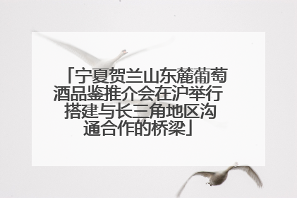 宁夏贺兰山东麓葡萄酒品鉴推介会在沪举行 搭建与长三角地区沟通合作的桥梁