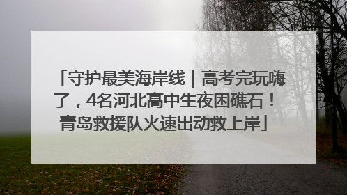 守护最美海岸线｜高考完玩嗨了，4名河北高中生夜困礁石！青岛救援队火速出动救上岸
