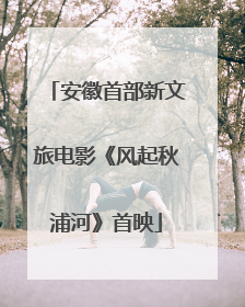 安徽首部新文旅电影《风起秋浦河》首映