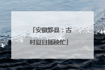 安徽黟县：古村夏日插秧忙