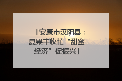 安康市汉阴县：夏果丰收忙“甜蜜经济”促振兴