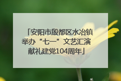 安阳市殷都区水冶镇举办“七一”文艺汇演献礼建党104周年