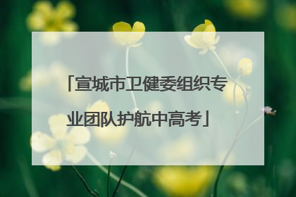 宣城市卫健委组织专业团队护航中高考