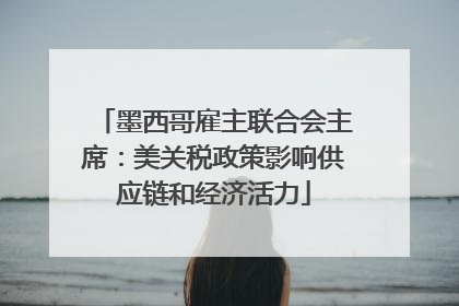 墨西哥雇主联合会主席：美关税政策影响供应链和经济活力