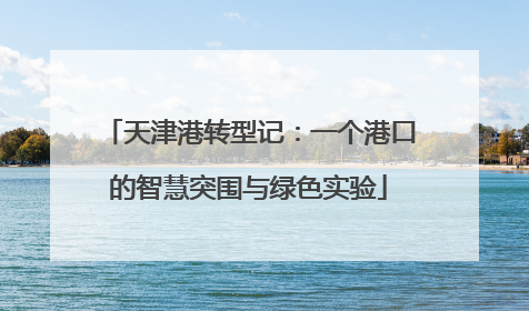 天津港转型记：一个港口的智慧突围与绿色实验