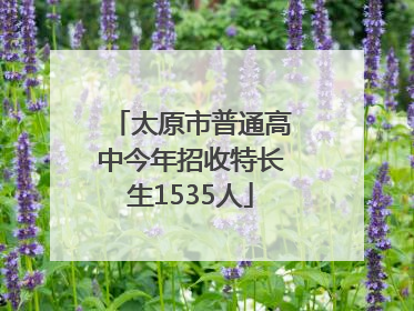 太原市普通高中今年招收特长生1535人