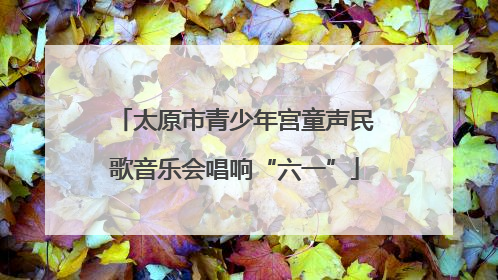 太原市青少年宫童声民歌音乐会唱响“六一”