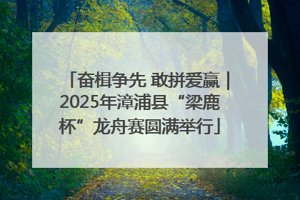 奋楫争先 敢拼爱赢｜2025年漳浦县“梁鹿杯”龙舟赛圆满举行