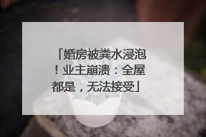 婚房被粪水浸泡！业主崩溃：全屋都是，无法接受