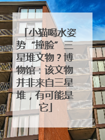 小猫喝水姿势“撞脸”三星堆文物？博物馆：该文物并非来自三星堆，有可能是它