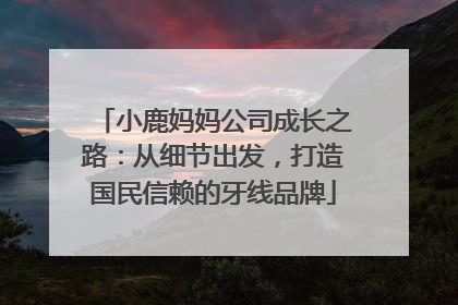 小鹿妈妈公司成长之路：从细节出发，打造国民信赖的牙线品牌