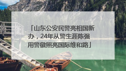 山东公安民警亮相国新办，24年从警生涯陈强用警徽照亮国际维和路