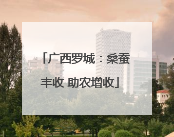 广西罗城：桑蚕丰收 助农增收