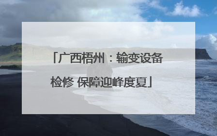 广西梧州：输变设备检修 保障迎峰度夏