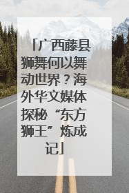 广西藤县狮舞何以舞动世界？海外华文媒体探秘“东方狮王”炼成记