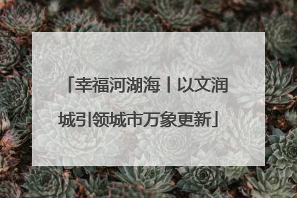 幸福河湖海丨以文润城引领城市万象更新