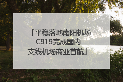 平稳落地南阳机场 C919完成国内支线机场商业首航