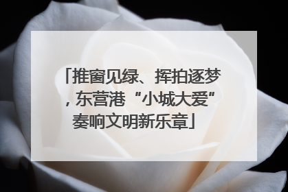 推窗见绿、挥拍逐梦，东营港“小城大爱”奏响文明新乐章